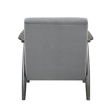 Greeley Gray Velvet Accent Chair - Ornate Home