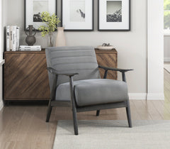 Greeley Gray Velvet Accent Chair - Ornate Home