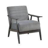 Greeley Gray Velvet Accent Chair - Ornate Home