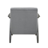 Greeley Gray Velvet Accent Chair - Ornate Home