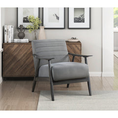 Greeley Gray Velvet Accent Chair - Ornate Home
