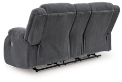 Greely Bend Steel-Power Reclining Loveseat with Console - Ornate Home