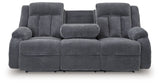Greely Bend Steel-Power Reclining Sofa with Drop Down Table - Ornate Home