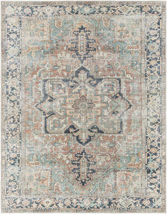 Green Nisa Tumble Dry Washable Rug - Ornate Home