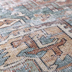 Green Nisa Tumble Dry Washable Rug - Ornate Home