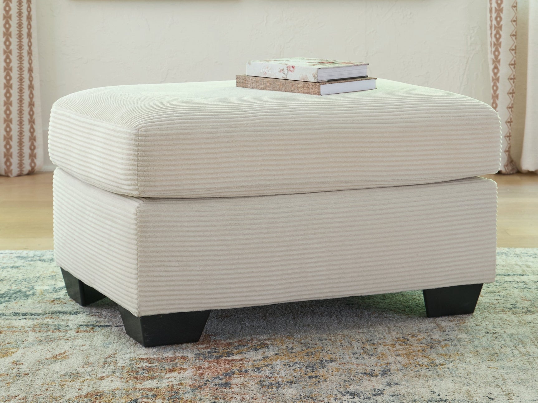 Greenbriar Ivory Ottoman (Online Special Price) - Ornate Home