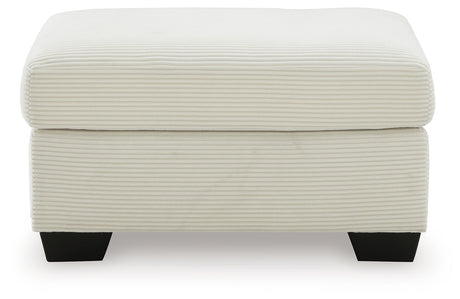 Greenbriar Ivory Ottoman - Ornate Home