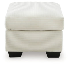 Greenbriar Ivory Ottoman - Ornate Home