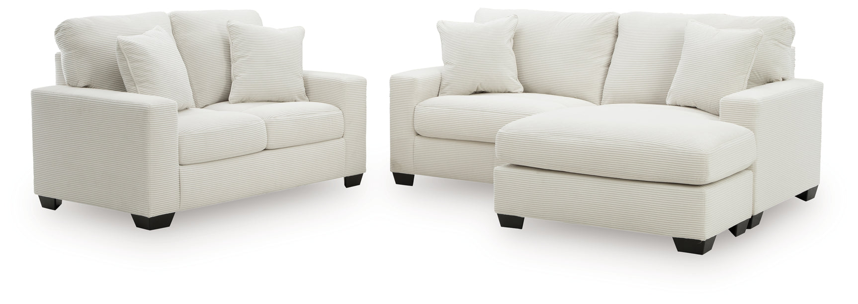 Greenbriar Ivory Sofa Chaise and Loveseat (Online Special Price) - Ornate Home