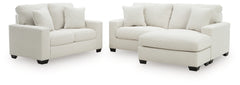 Greenbriar Ivory Sofa Chaise and Loveseat - Ornate Home