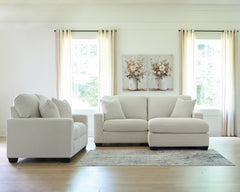 Greenbriar Ivory Sofa Chaise and Loveseat - Ornate Home
