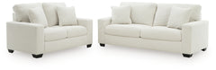 Greenbriar Ivory Sofa and Loveseat - Ornate Home