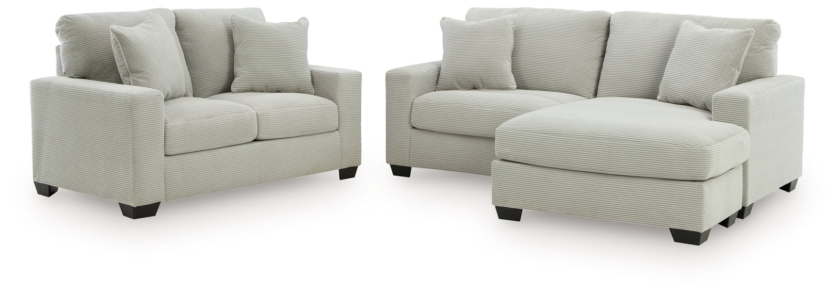 Greenbriar Smoke Sofa Chaise and Loveseat (Online Special Price) - Ornate Home