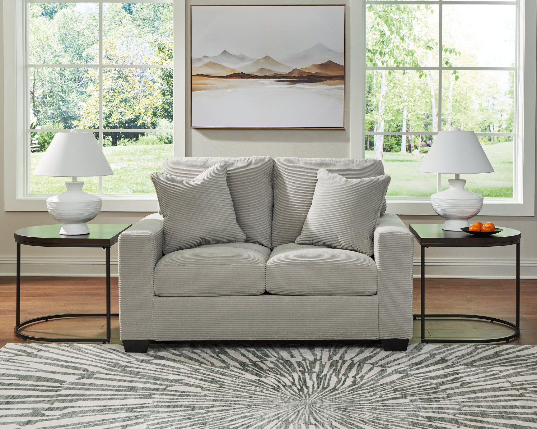 Greenbriar Smoke Sofa Chaise and Loveseat (Online Special Price) - Ornate Home