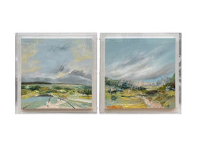 Greene Lands Blue/Green Canvas - Ornate Home