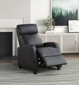 Greenfield Black Reclining Chair - Ornate Home