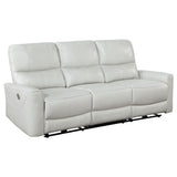 Greenfield Ivory 2-piece Power Reclining Sofa Set - Ornate Home
