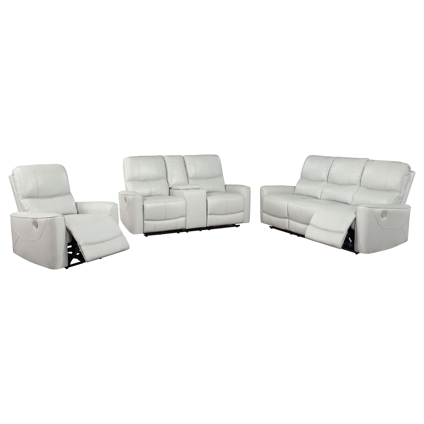 Greenfield Ivory 3-piece Power Reclining Sofa Set - Ornate Home