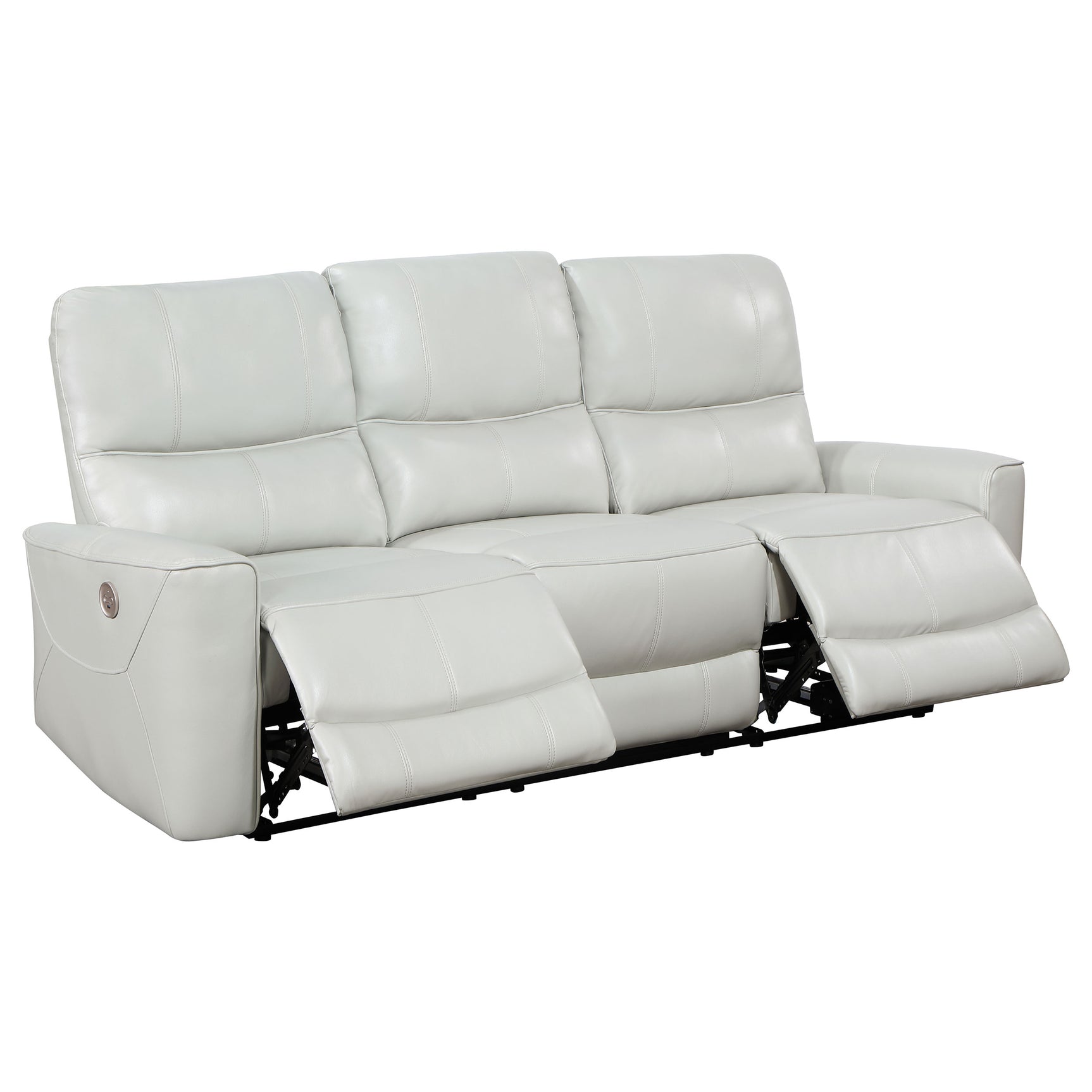 Greenfield Ivory Power Reclining Sofa - Ornate Home