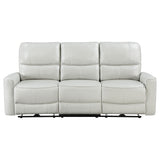 Greenfield Ivory Power Reclining Sofa - Ornate Home