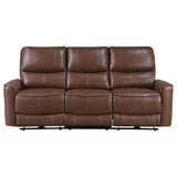 Greenfield Saddle Brown Power Reclining Sofa - Ornate Home