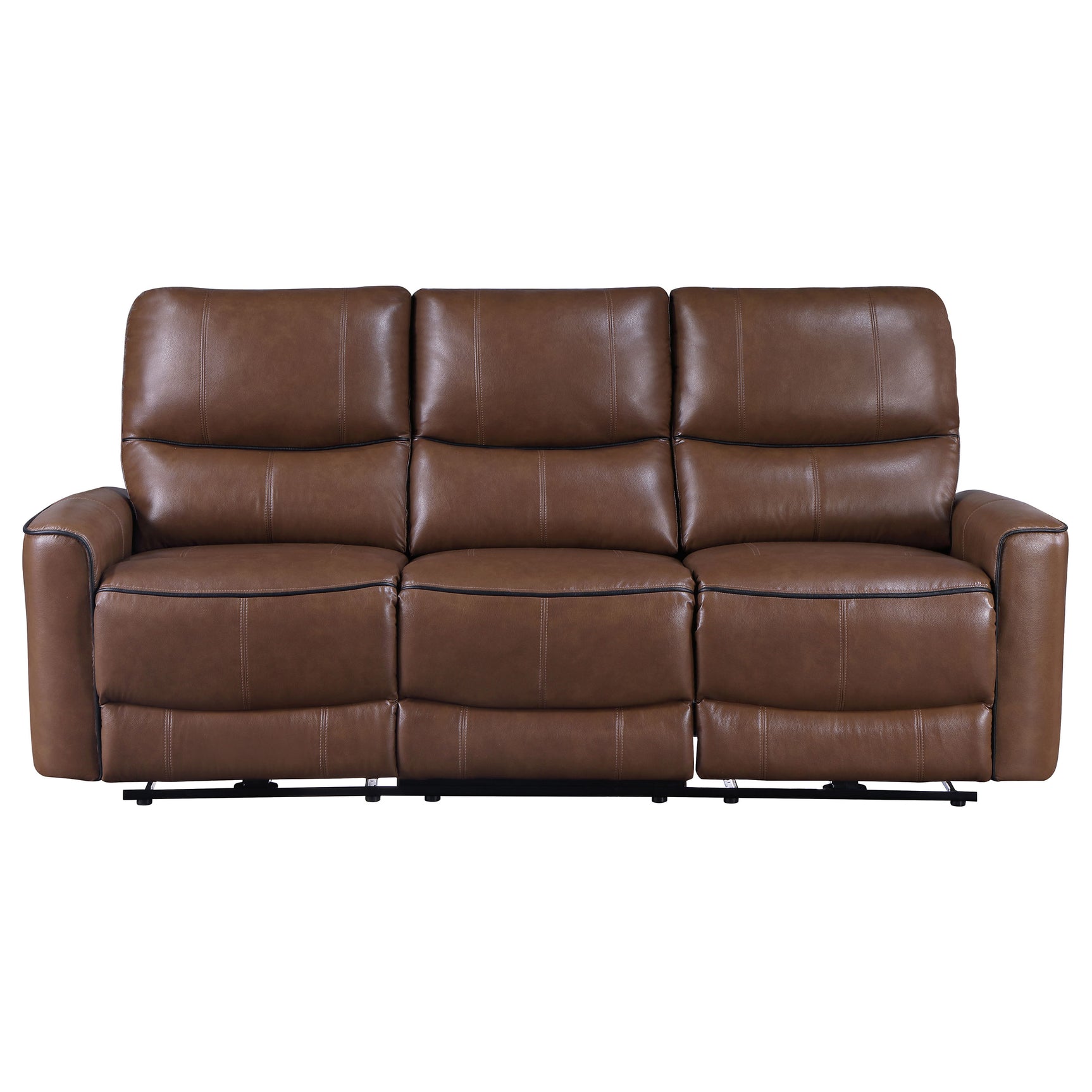 Greenfield Saddle Brown Power Reclining Sofa - Ornate Home