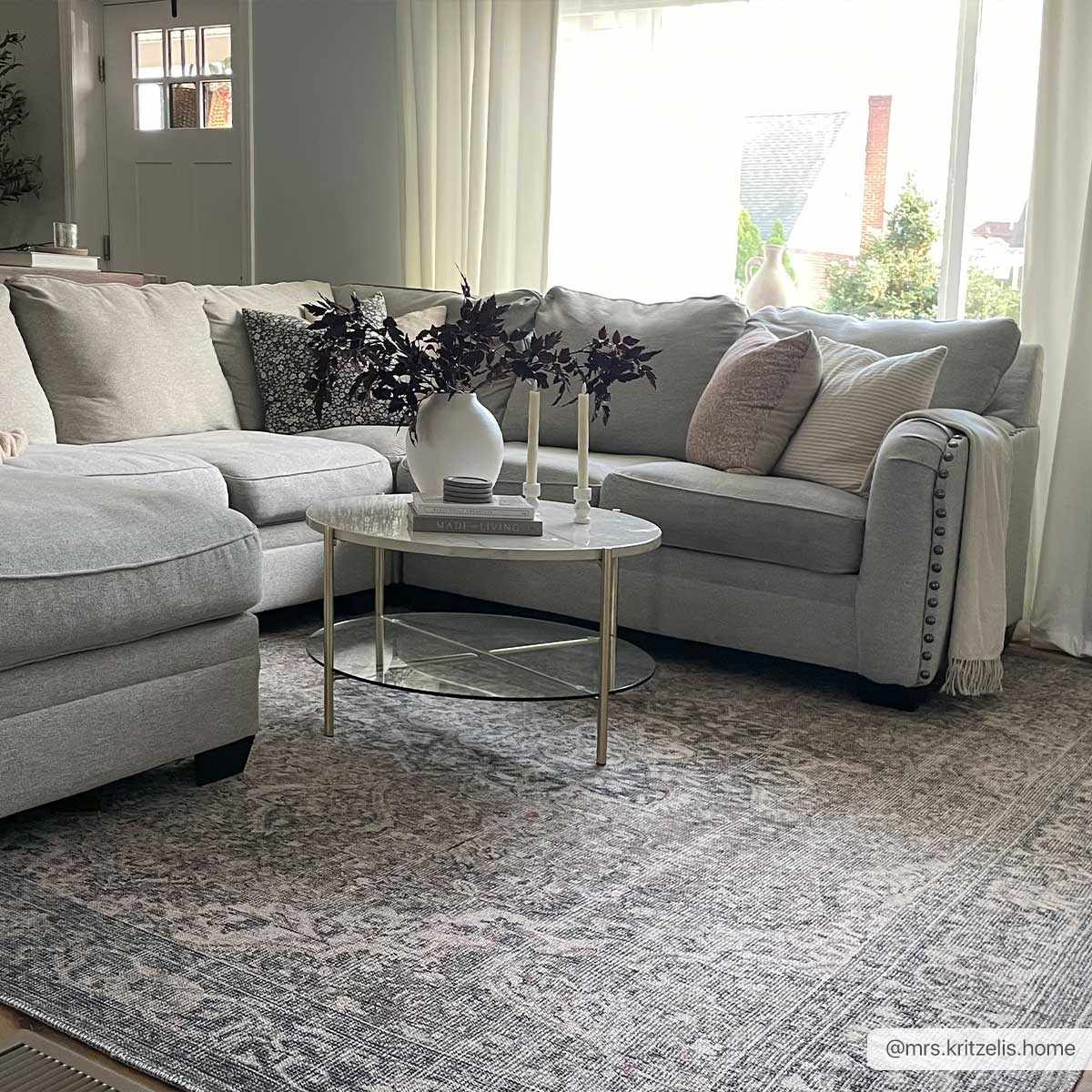 Greenpoint Dusty Blue Washable Rug - Ornate Home