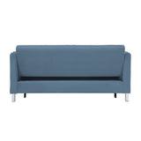 Greenway Blue Convertible Studio Sofa with Pull-Out Bed - Ornate Home