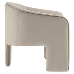 Greer Almond Performance Velvet Upholstered Accent Armchair - Ornate Home