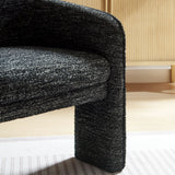 Greer Charcoal Boucle Fabric Upholstered Accent Armchair - Ornate Home