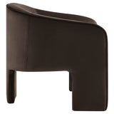 Greer Chocolate Brown Performance Velvet Upholstered Accent Armchair - Ornate Home