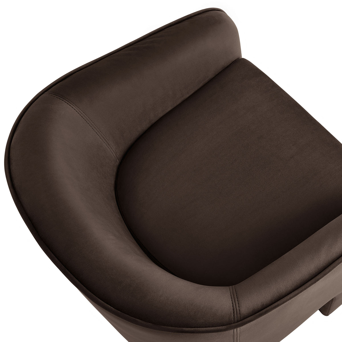 Greer Chocolate Brown Performance Velvet Upholstered Accent Armchair - Ornate Home
