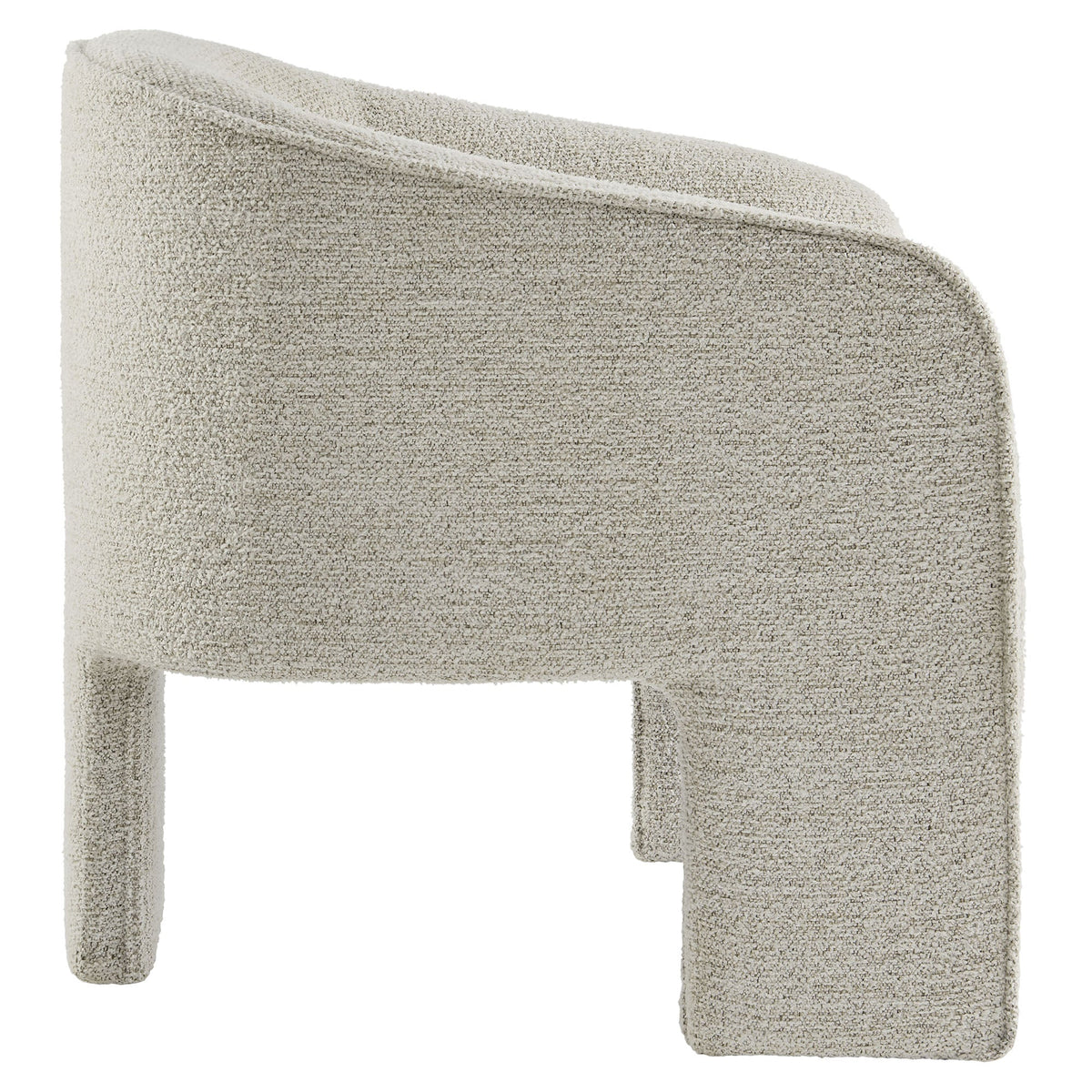 Greer Parchment Boucle Fabric Upholstered Accent Armchair - Ornate Home