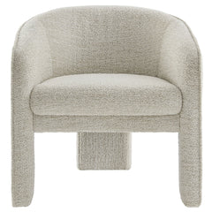 Greer Parchment Boucle Fabric Upholstered Accent Armchair - Ornate Home