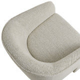 Greer Parchment Boucle Fabric Upholstered Accent Armchair - Ornate Home