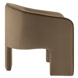 Greer Taupe Performance Velvet Upholstered Accent Armchair - Ornate Home
