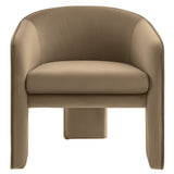 Greer Taupe Performance Velvet Upholstered Accent Armchair - Ornate Home