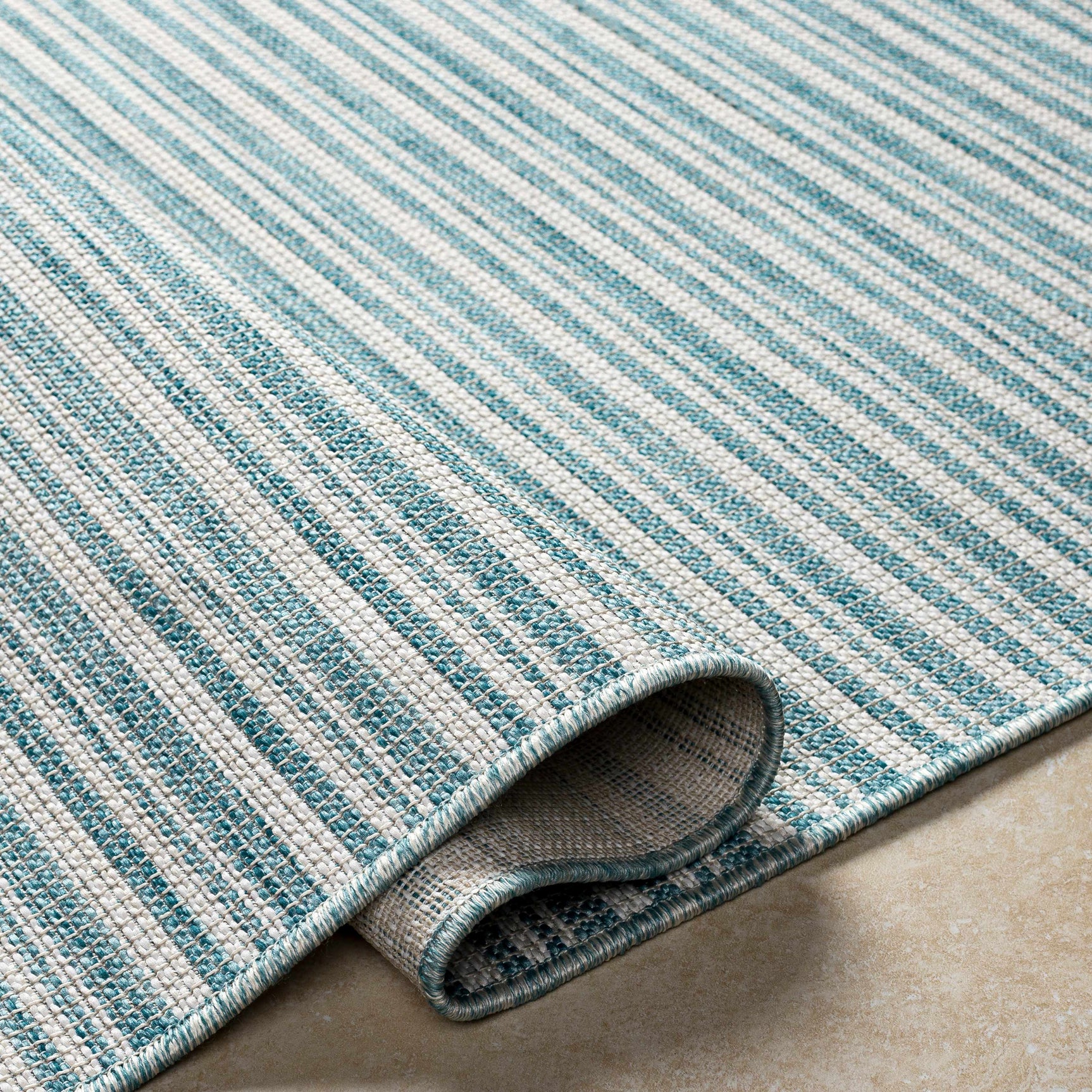Greg Teal Outdoor Area Rug - Clearance - Ornate Home