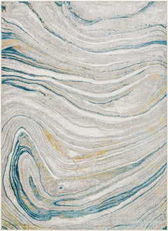 Gregg Silver Gray Marble Area Rug - Ornate Home