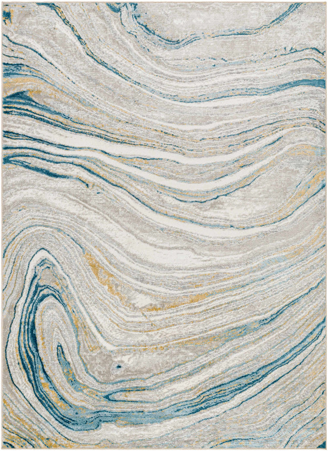 Gregg Silver Gray Marble Area Rug - Ornate Home