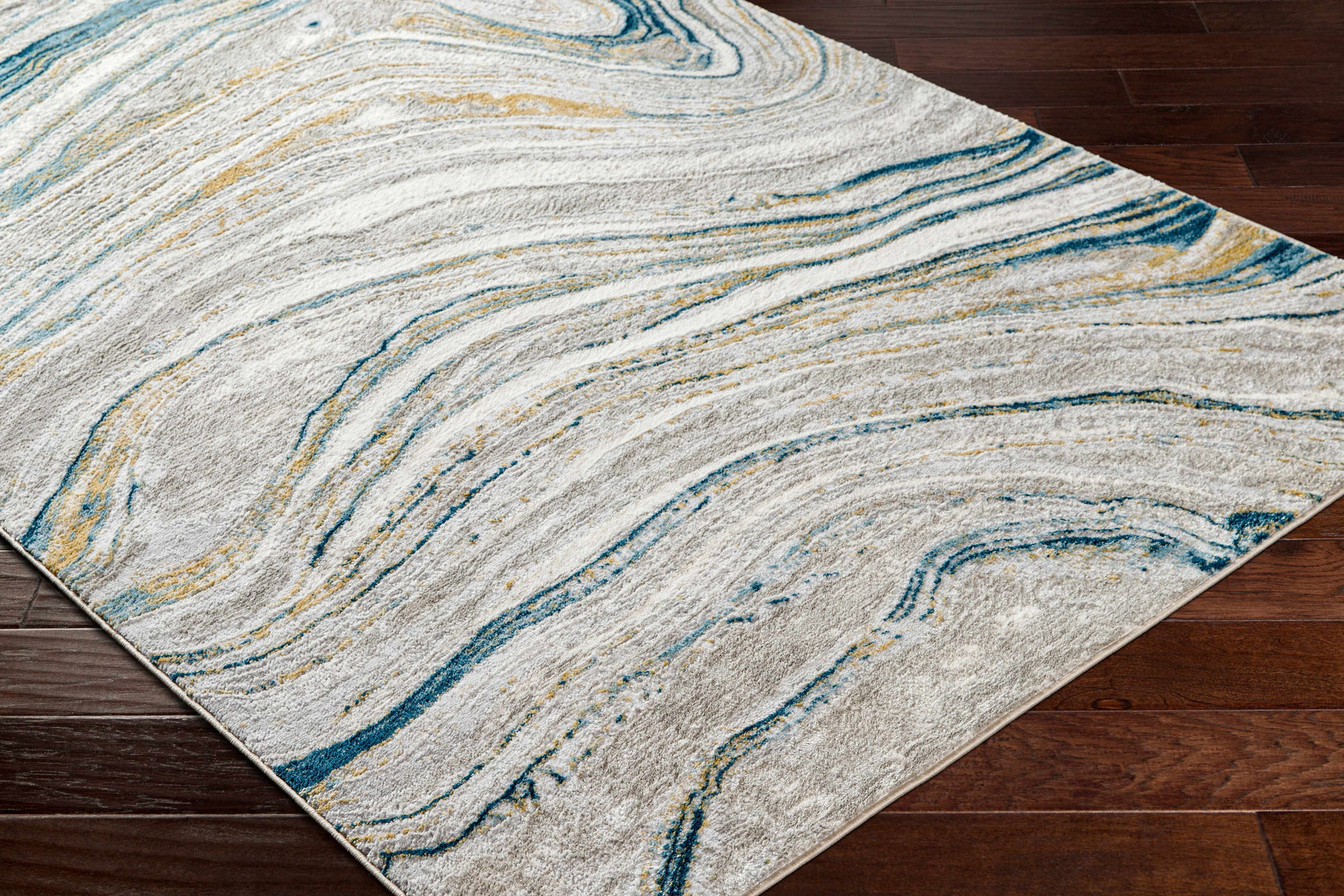 Gregg Silver Gray Marble Area Rug - Ornate Home