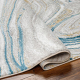 Gregg Silver Gray Marble Area Rug - Ornate Home