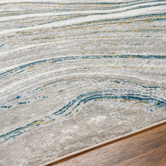 Gregg Silver Gray Marble Area Rug - Ornate Home