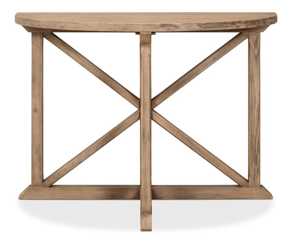 Gregorio Vineyards Tan Half Moon Console - Ornate Home