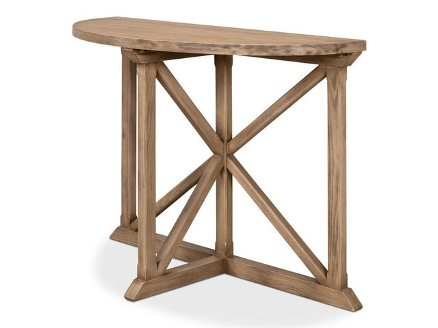 Gregorio Vineyards Tan Half Moon Console - Ornate Home