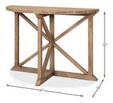 Gregorio Vineyards Tan Half Moon Console - Ornate Home