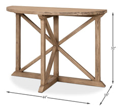 Gregorio Vineyards Tan Half Moon Console - Ornate Home
