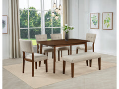 Gregory Beige/Brown Dining Set - Ornate Home