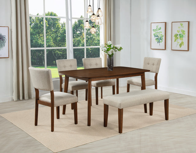 Gregory Beige/Brown Dining Set - Ornate Home