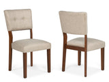 Gregory Beige/Brown Side Chair (Set of 2) - Ornate Home